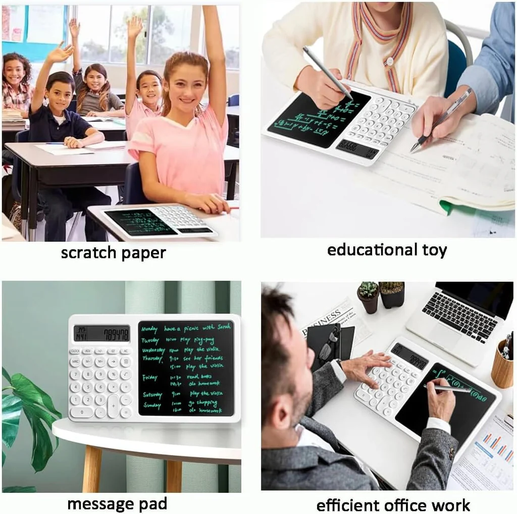 2 IN 1 BUSINESS CALCULATOR WITH WRITING NOTE PAD BOARD