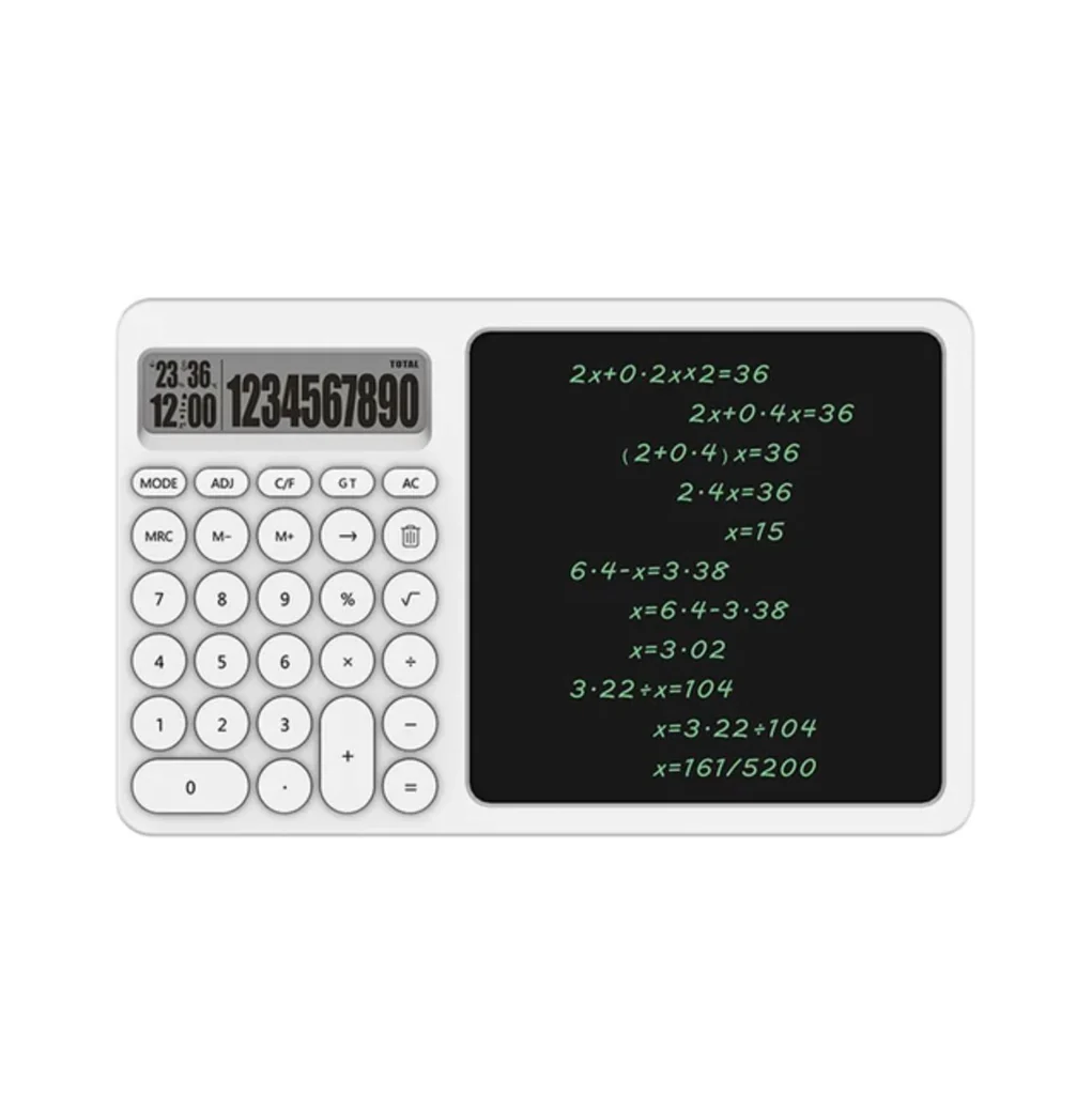2 IN 1 BUSINESS CALCULATOR WITH WRITING NOTE PAD BOARD