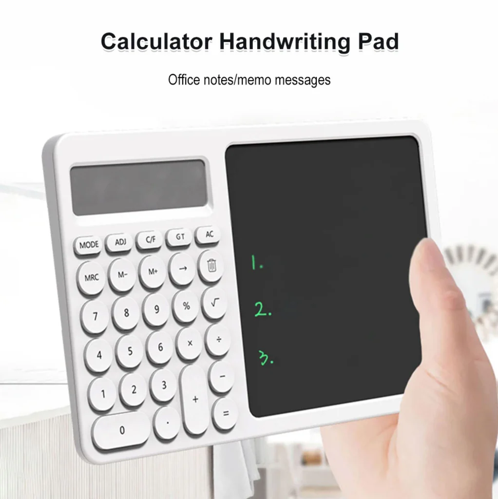 2 IN 1 BUSINESS CALCULATOR WITH WRITING NOTE PAD BOARD