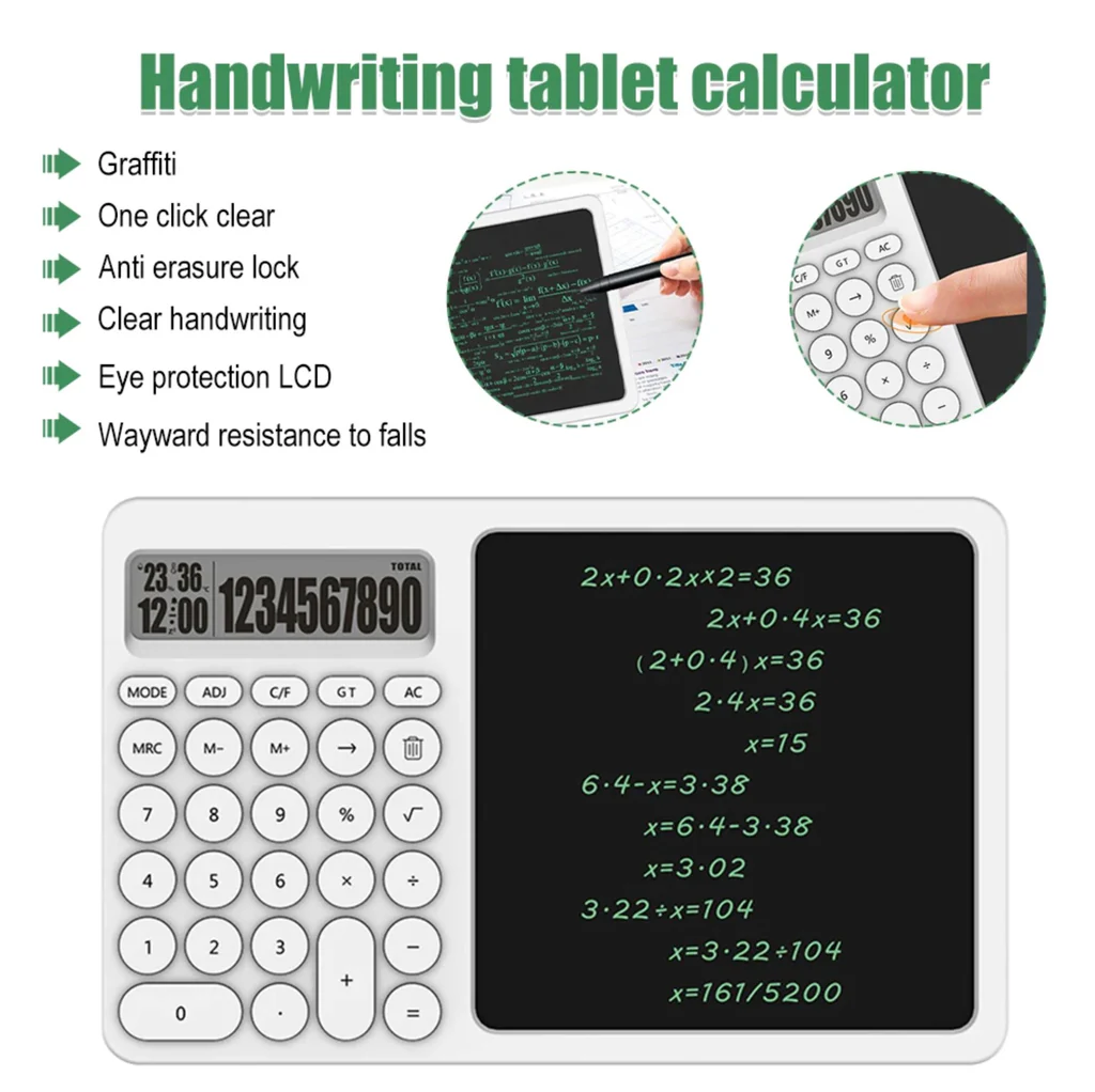 2 IN 1 BUSINESS CALCULATOR WITH WRITING NOTE PAD BOARD