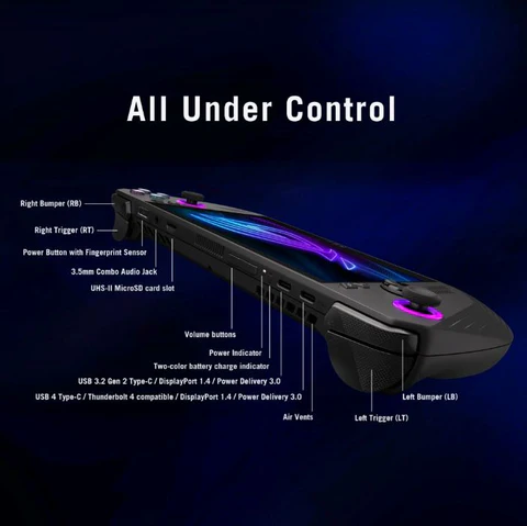 ROG ALLY X (2024) GAMING HANDHELD CONSOLE –WINDOWS 11, AMD RYZEN EXTREME PROCESSOR, 1TB, 1080P 120HZ DISPLAY
