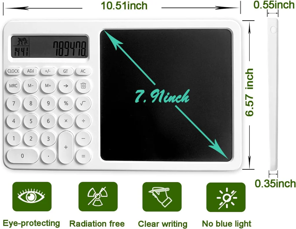 2 IN 1 BUSINESS CALCULATOR WITH WRITING NOTE PAD BOARD