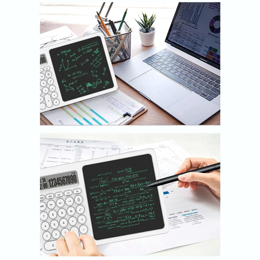 2 IN 1 BUSINESS CALCULATOR WITH WRITING NOTE PAD BOARD