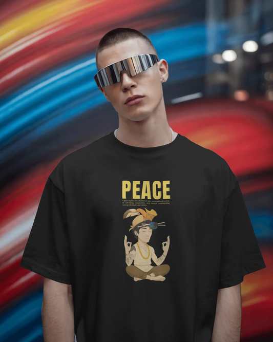 ‘PEACE’ Men’s Oversized Classic T-Shirt