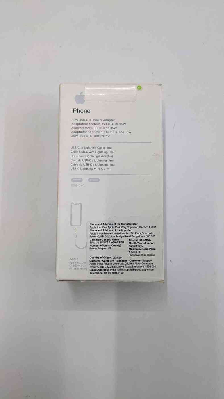 Apple Compatible 35W USB-C to C Power Adapter USB-C to Lightning Cable