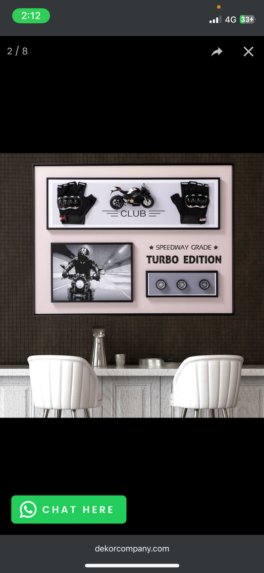 Motorbike Enthusiasts Shadow Box