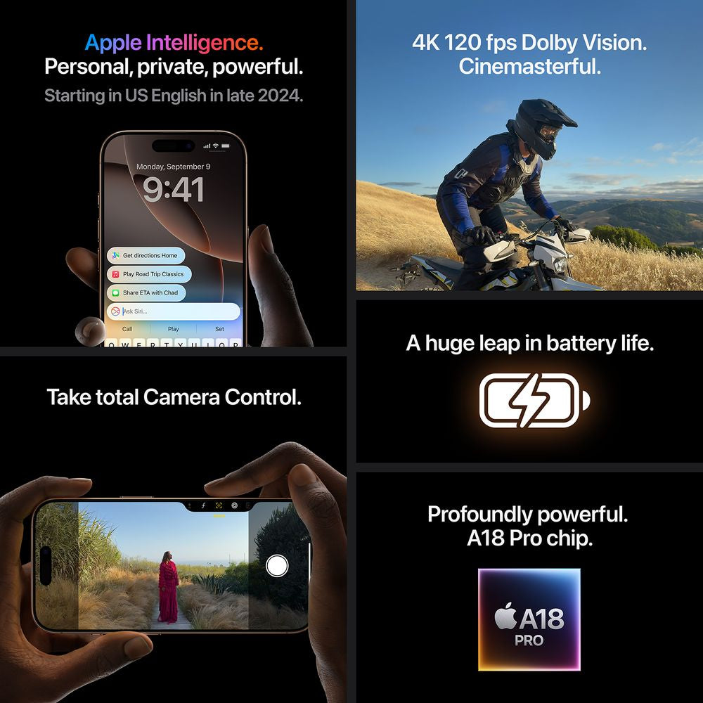 Apple iPhone 16 Pro (Global - Dual Sim) (New Seal Pack, 12 Months Apple Warranty