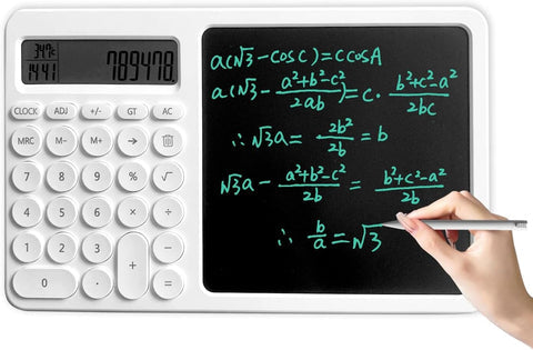 2 IN 1 BUSINESS CALCULATOR WITH WRITING NOTE PAD BOARD