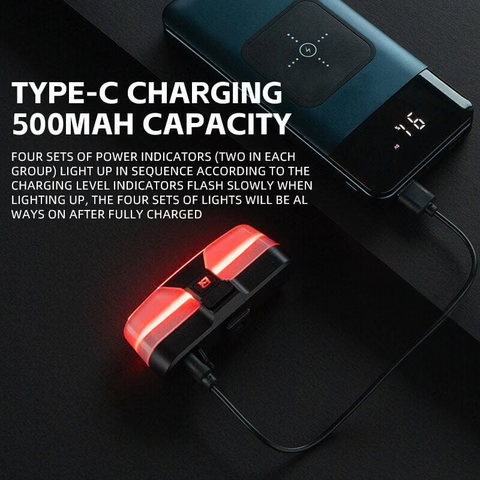 ROCKBROS BICYCLE SMART REAR LIGHT TYPE-C CHARGING IPX6 BRAKE SENSOR AUTO STOP CYCLING TAILLIGHT WARNING LIGHT