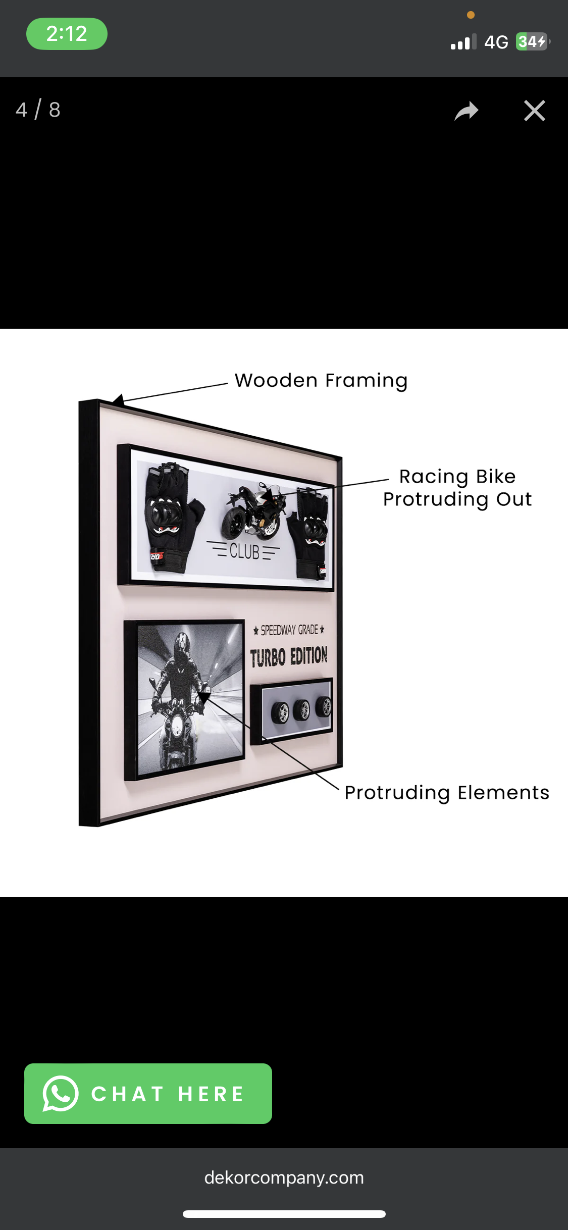 Motorbike Enthusiasts Shadow Box