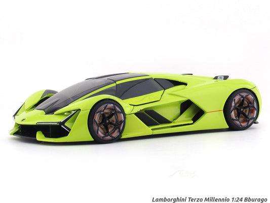 Lamborghini Terzo Millennio Green 1:24 Bburago licensed diecast Scale Model car
