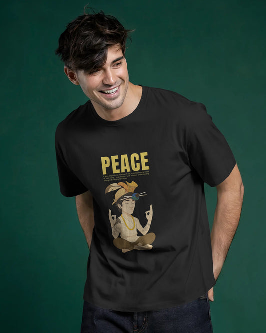 ‘PEACE’ : T-Shirt(Regular Fit)